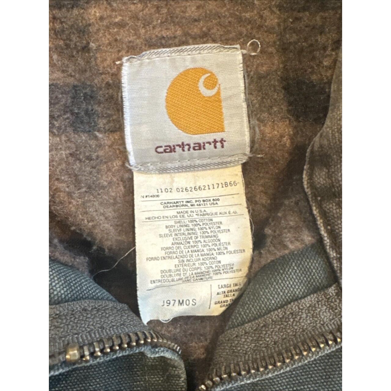 Carhartt J97 MOS Vintage Made In USA Green Blanket Lined Detroit Jacket Men’s L