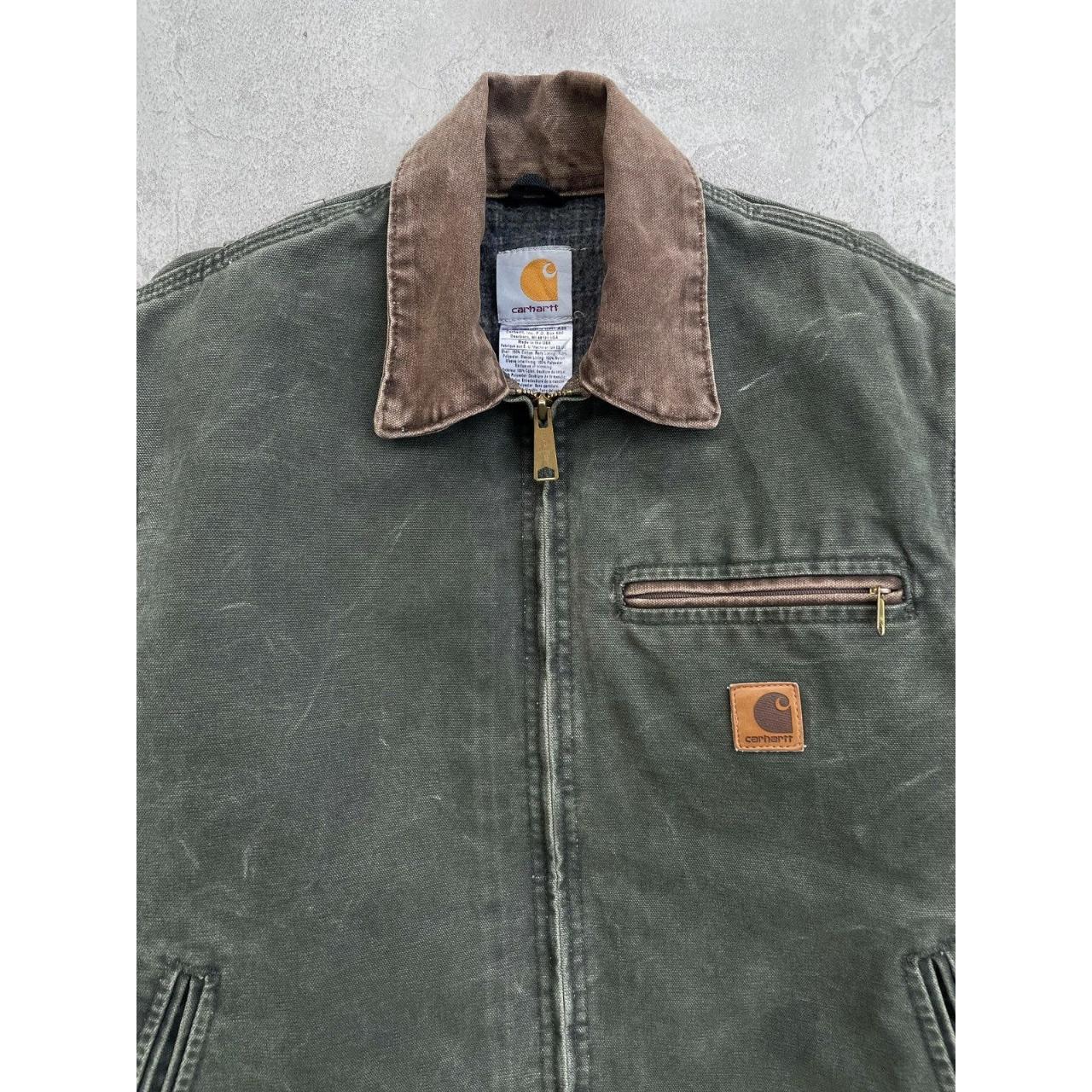 04' Faded Moss Green Vintage Carhartt Detroit Jacket J97 MOS