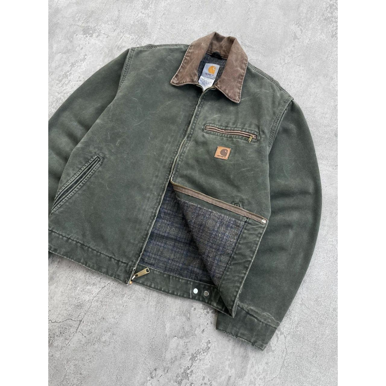 04' Faded Moss Green Vintage Carhartt Detroit Jacket J97 MOS