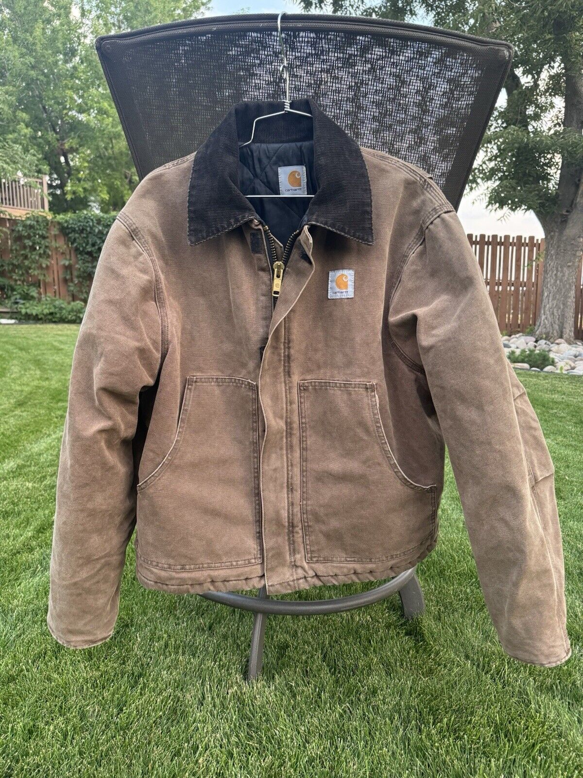 VTG Carhartt J22 CHT Large Regular Jacket ~chestnut brown j02 jq185 m l dkb coat