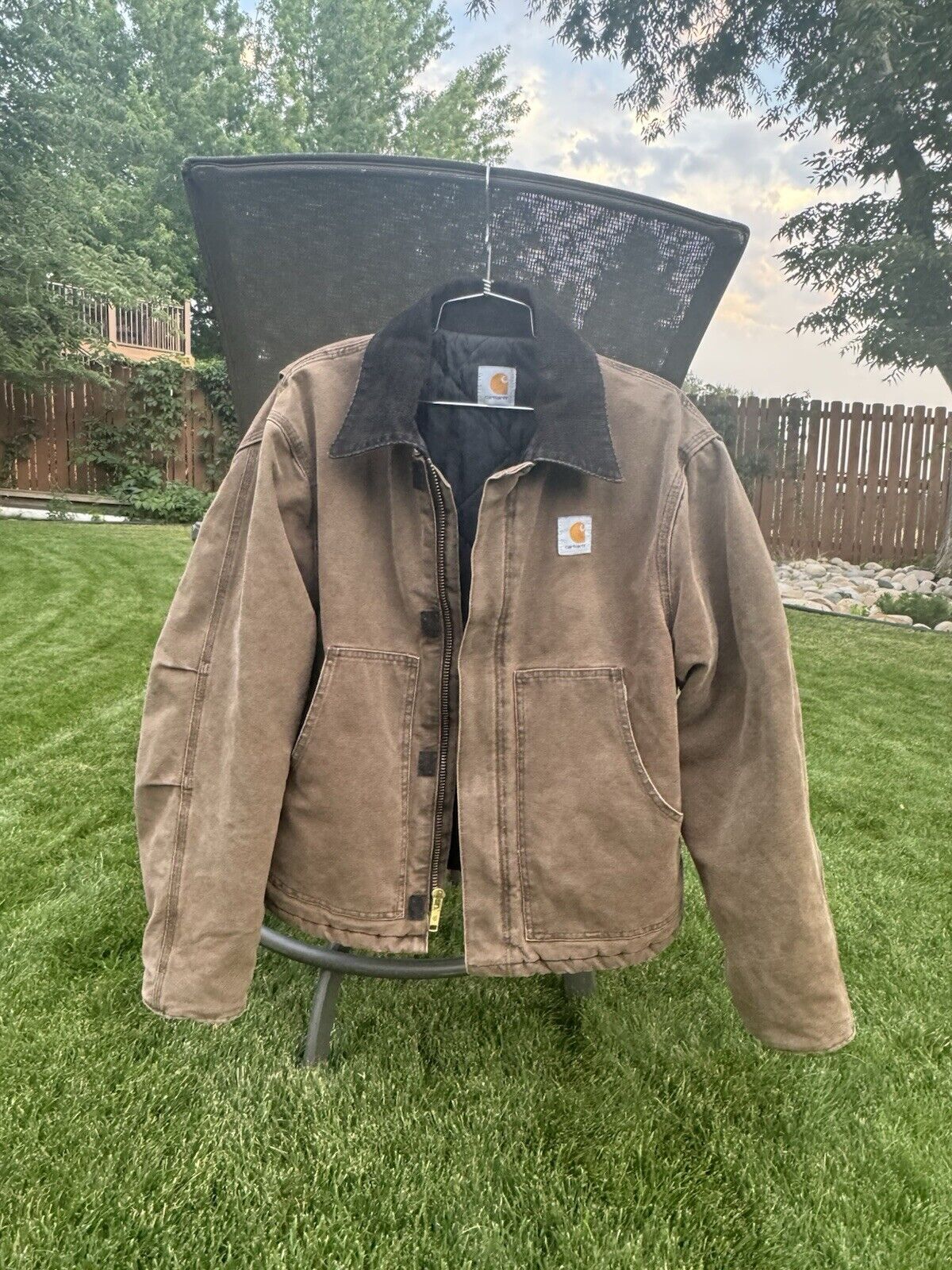 VTG Carhartt J22 CHT Large Regular Jacket ~chestnut brown j02 jq185 m l dkb coat