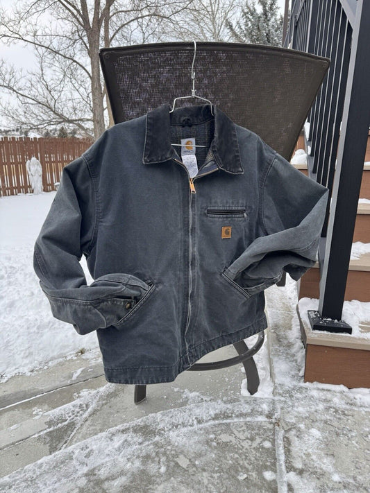 VTG Carhartt J97 PTL XL Detroit Jacket ~USA petrol x large petrel coat